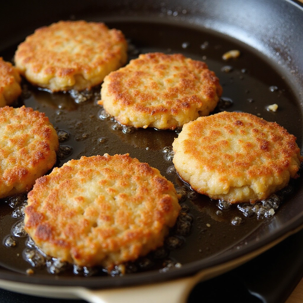 Breakfast Recipes with Hashbrown Patties Crispy and Easy - Step 6: Fry the Patties