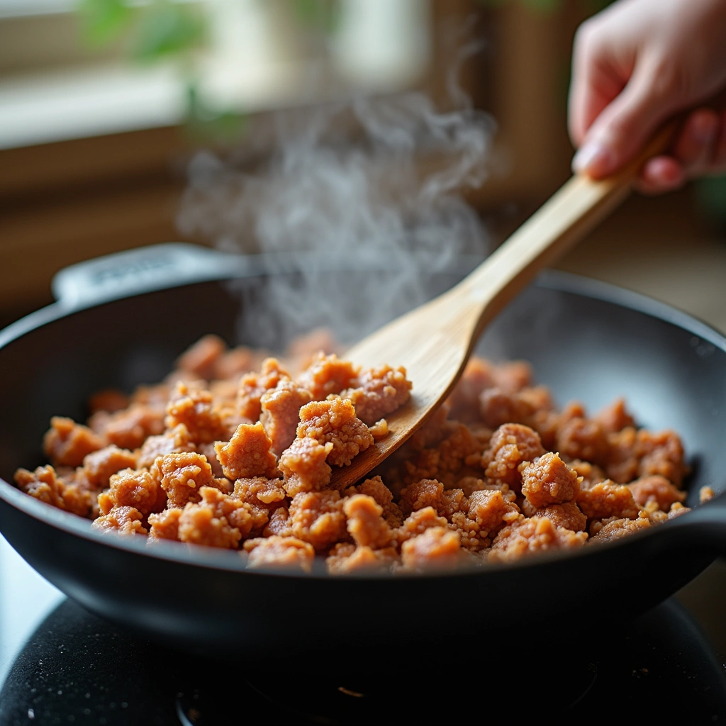 Breakfast Sausage Slow Cooker Recipes Family-Friendly Meals - Step 2: Brown the Sausage