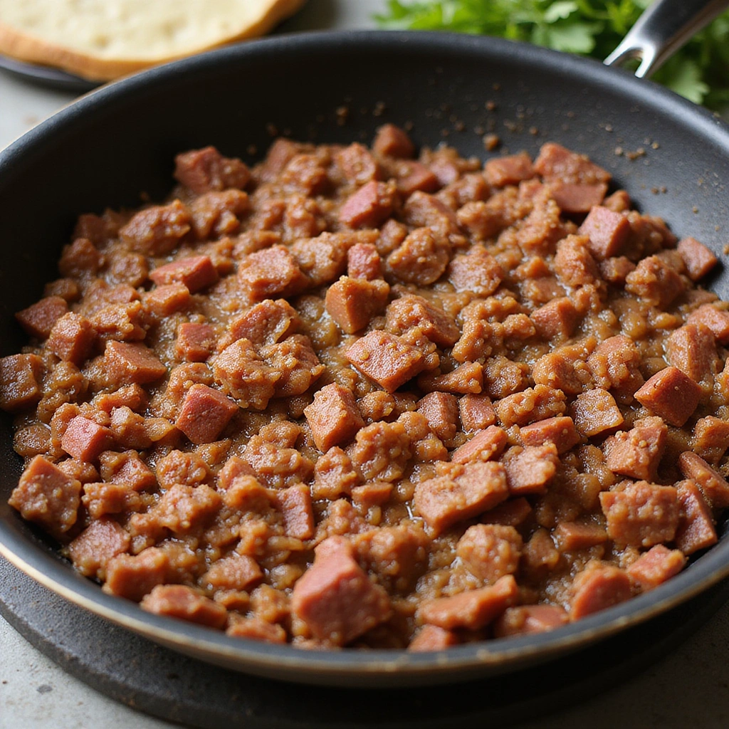 Canned Corned Beef Recipes Breakfast Savory Comfort Food - Step 6: Create Wells for Eggs
