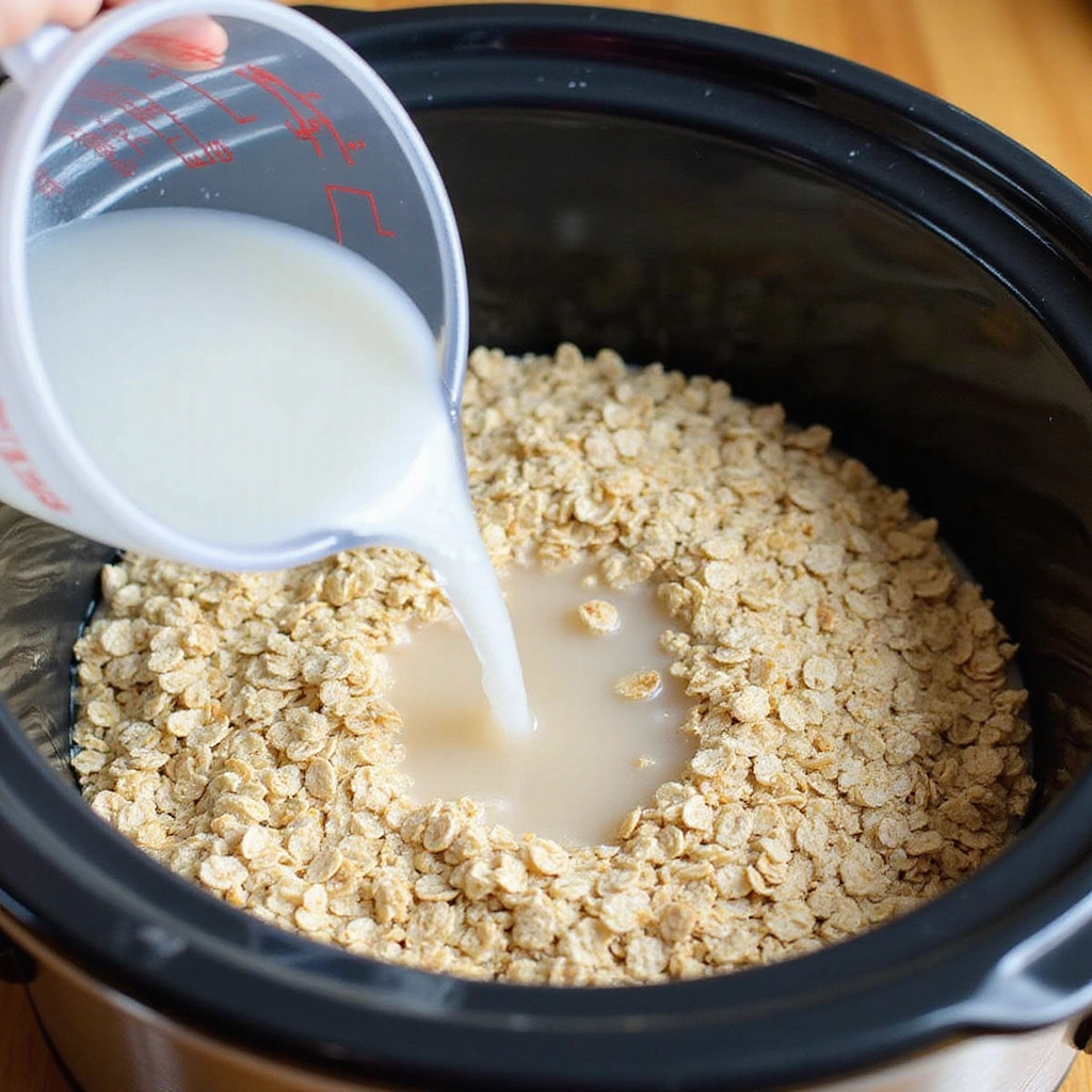 Crock Pot Breakfast Recipes Effortless Morning Meals - Step 3: Add Liquid
