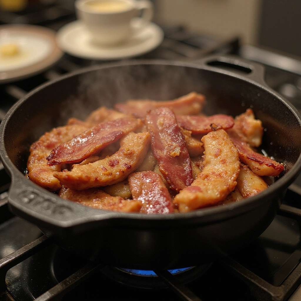 Dutch Oven Breakfast Recipes Rustic and Delicious - Step 2: Cook the Meats