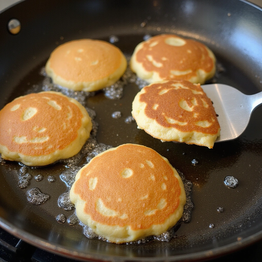 Easy Eggnog Recipes for Breakfast Festive and Fun - Step 6: Cook the Pancakes