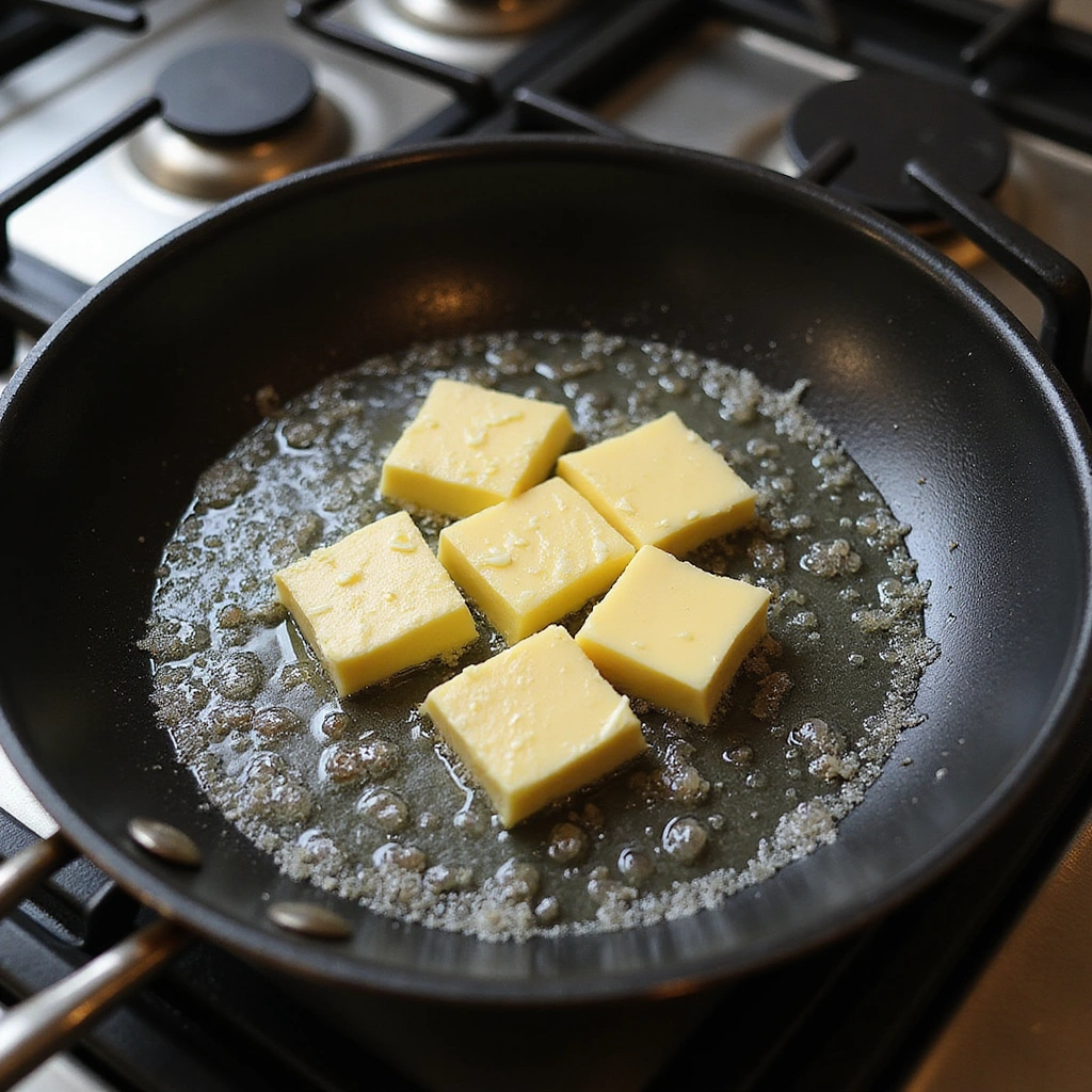 Egg Stuffed Bread Breakfast Recipes Delicious & Filling - Step 5: Heat the Skillet