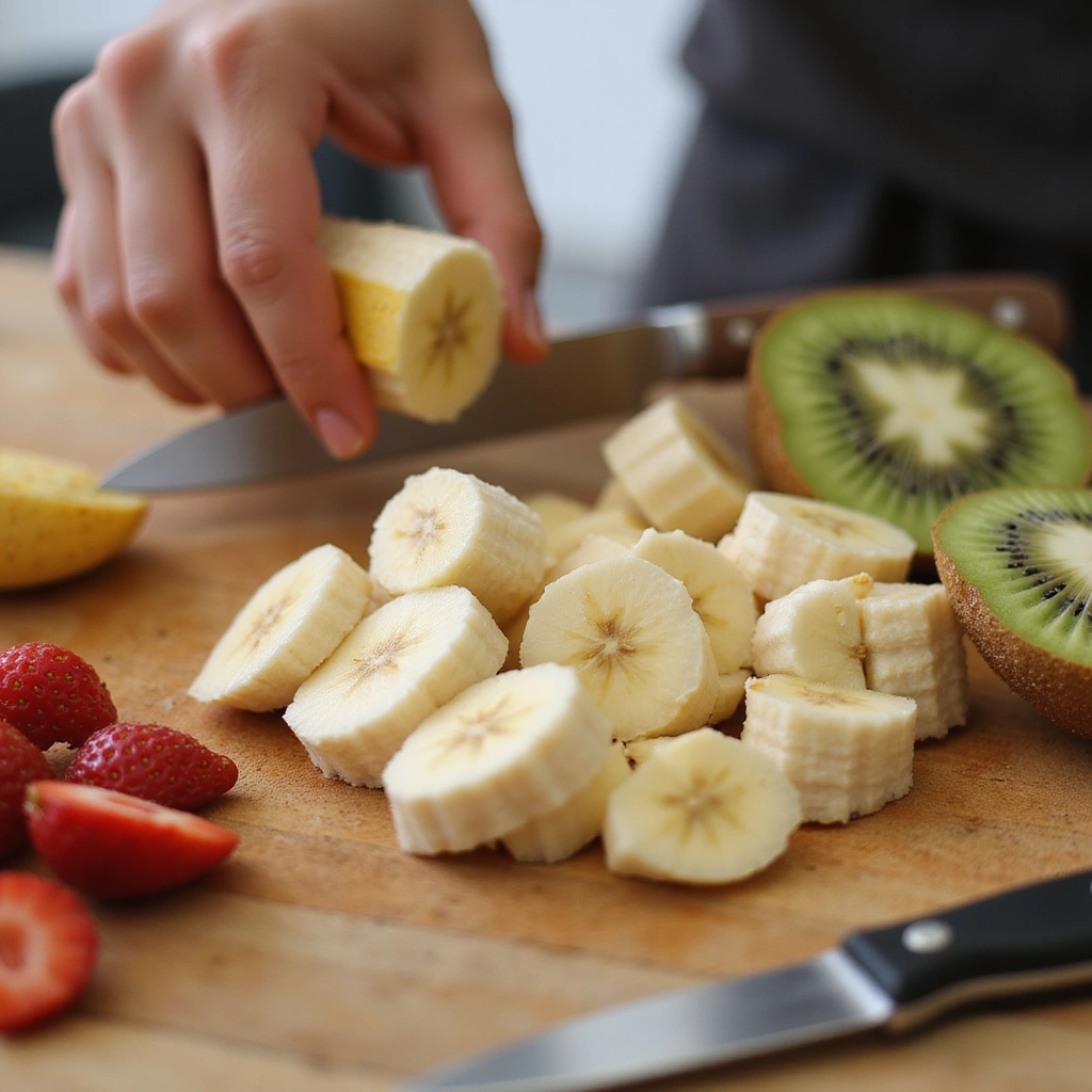 Fruit Bowl Breakfast Healthy Recipes Colorful & Refreshing - Step 2: Slice and Dice