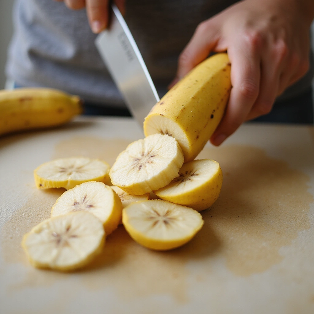 Greek Yogurt Recipes Breakfast Healthy & Easy - Step 2: Slice the Banana
