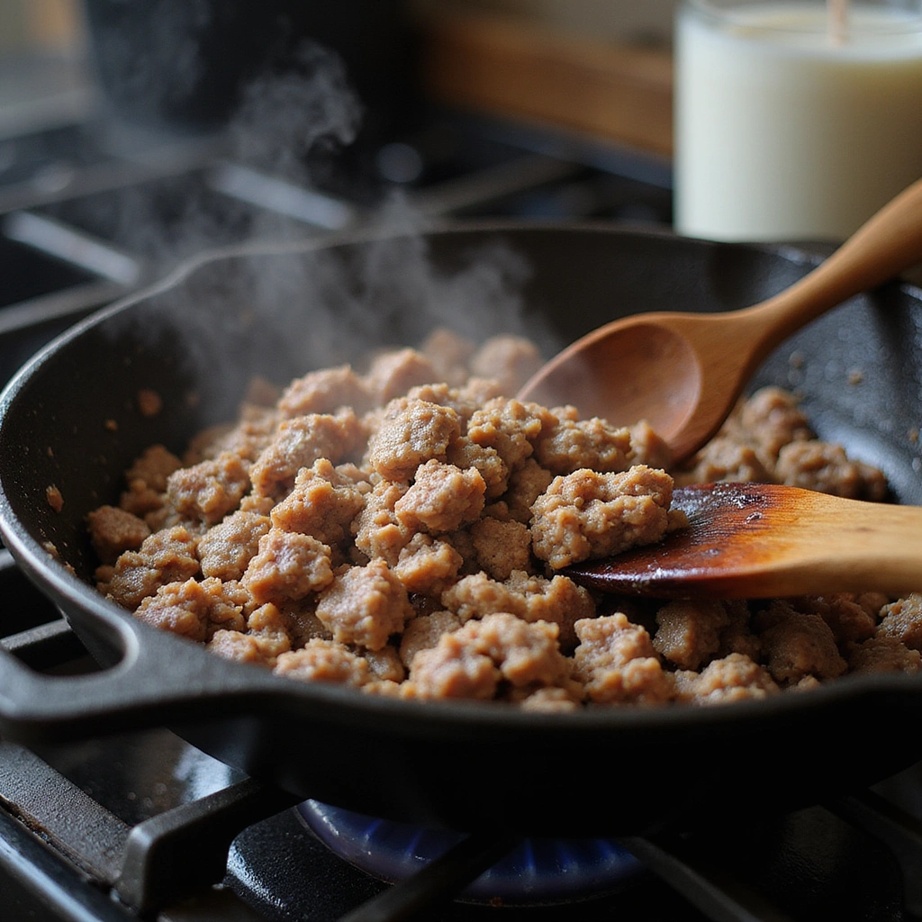 Ground Breakfast Sausage Recipes for Dinner Family Favorites - Step 2: Cook the Sausage