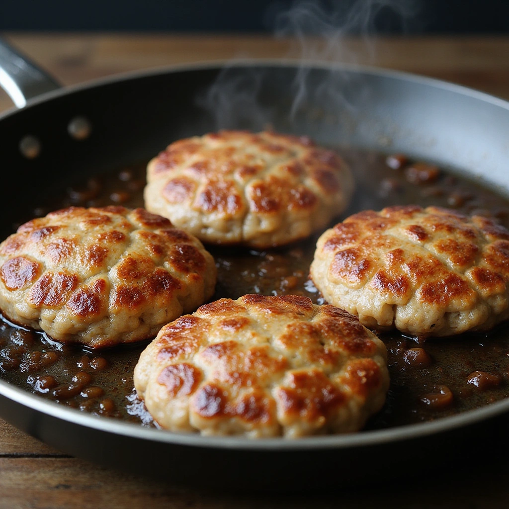 Ground Turkey Breakfast Sausage Recipes Healthy & Flavorful - Step 5: Cook the Sausage Patties