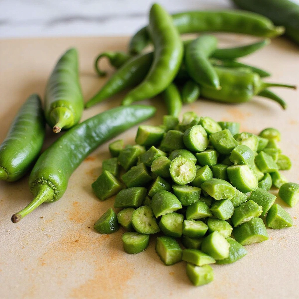 Hatch Green Chile Recipes Breakfast Spicy & Flavorful - Step 3: Peel and Chop the Chiles