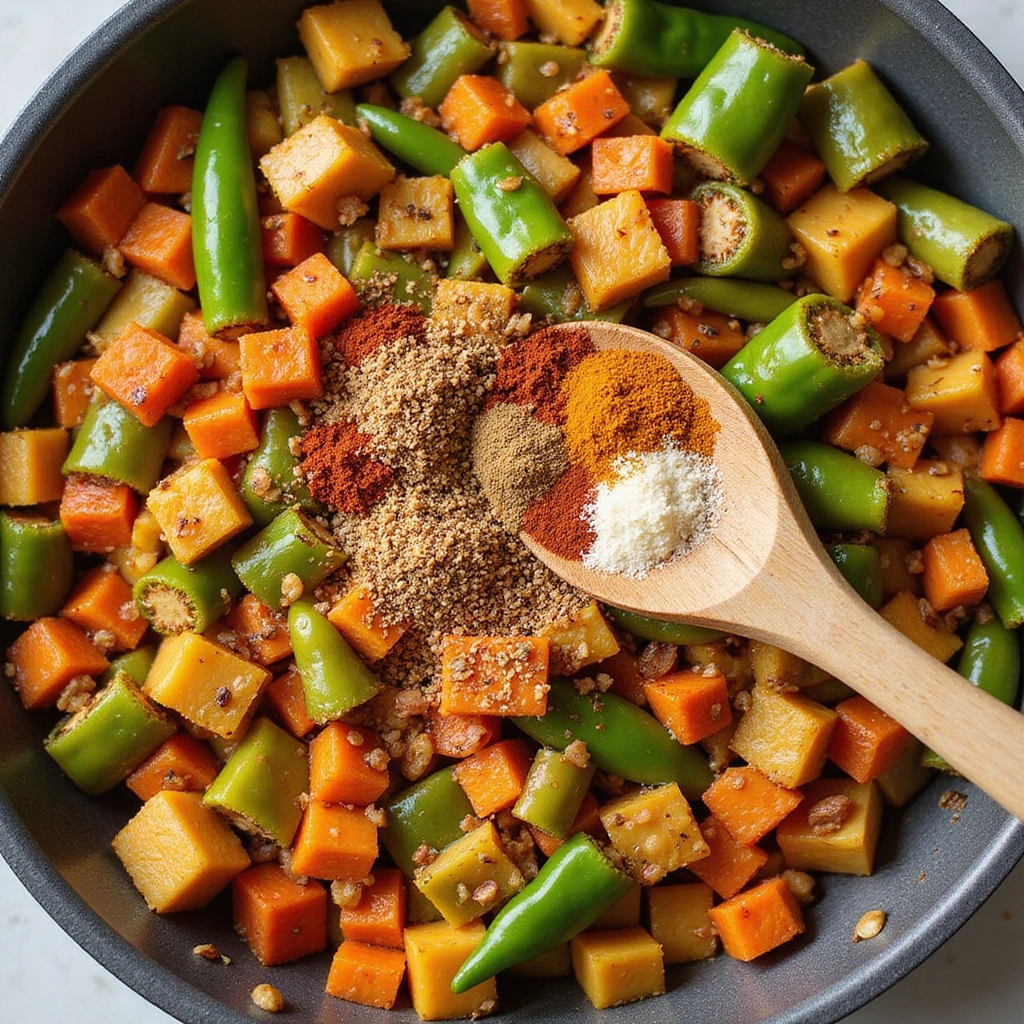 Hatch Green Chile Recipes Breakfast Spicy & Flavorful - Step 5: Add the Chiles and Seasonings