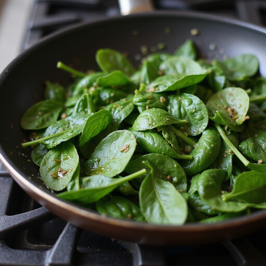 Low Carb Breakfast Recipes Delicious & Satisfying Ideas - Step 3: Sauté the Spinach