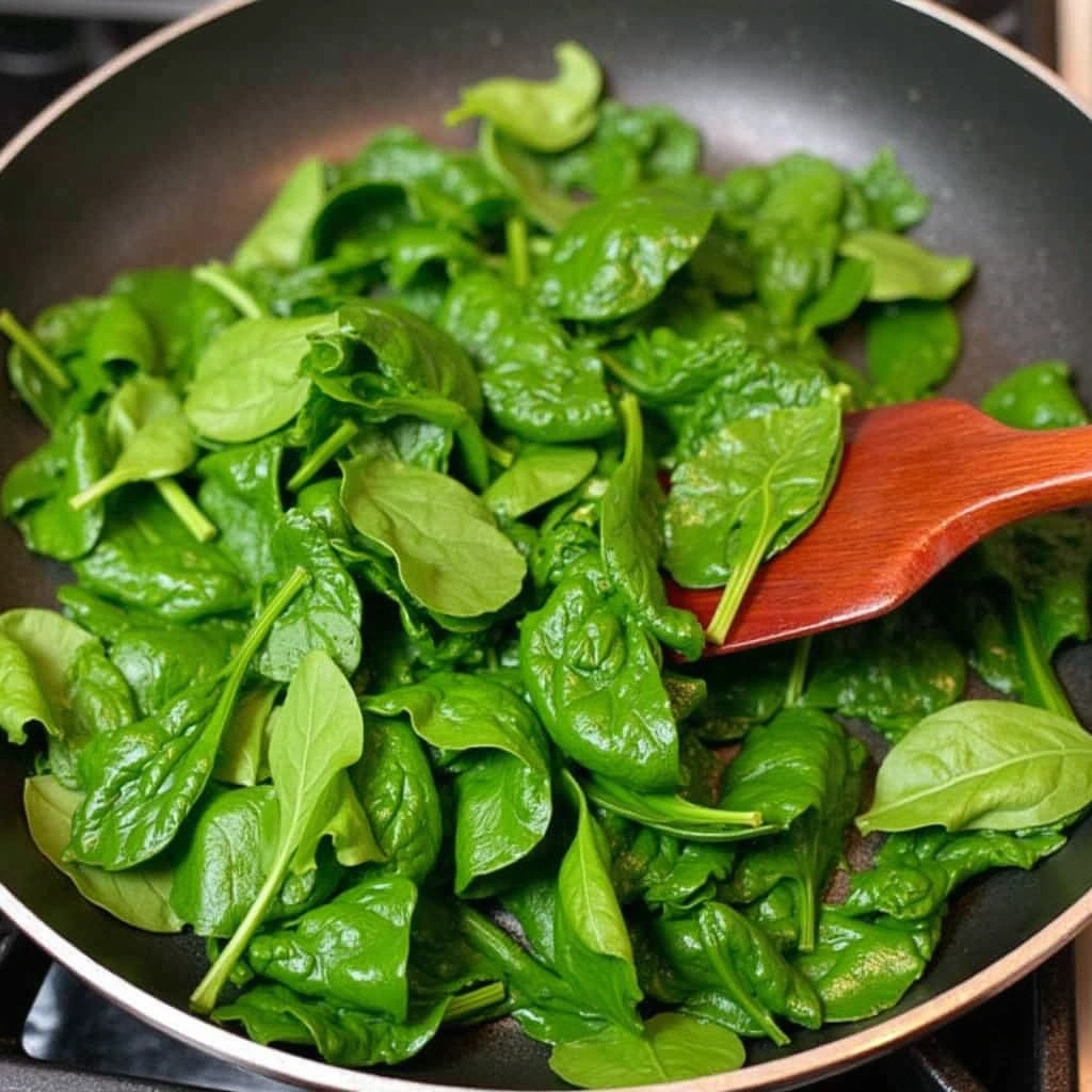 Low Carb Egg Recipes Breakfast High Protein Start - Step 3: Sauté Spinach