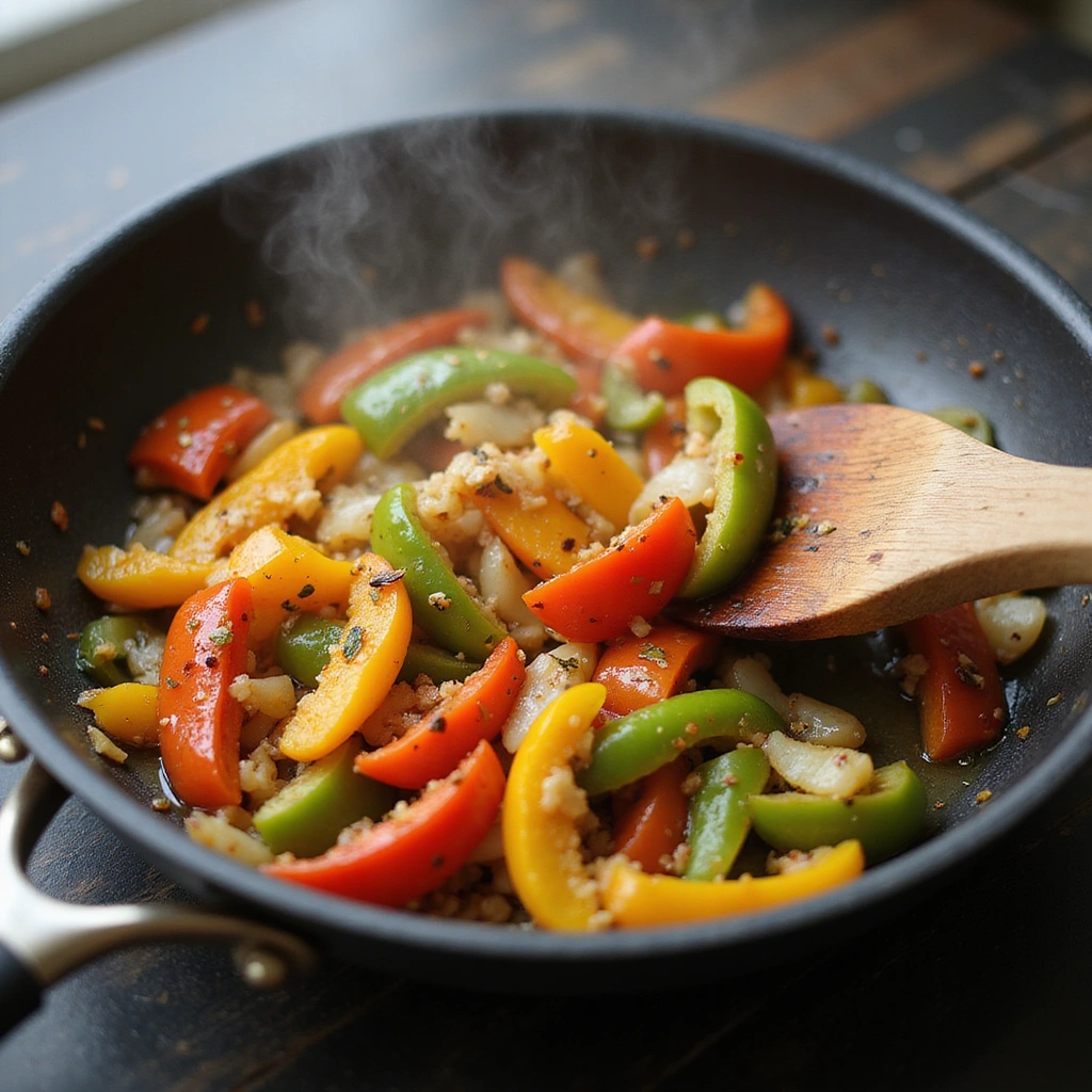 Low Carb Vegan Breakfast Recipes Plant-Based & Satisfying - Step 3: Sauté Vegetables