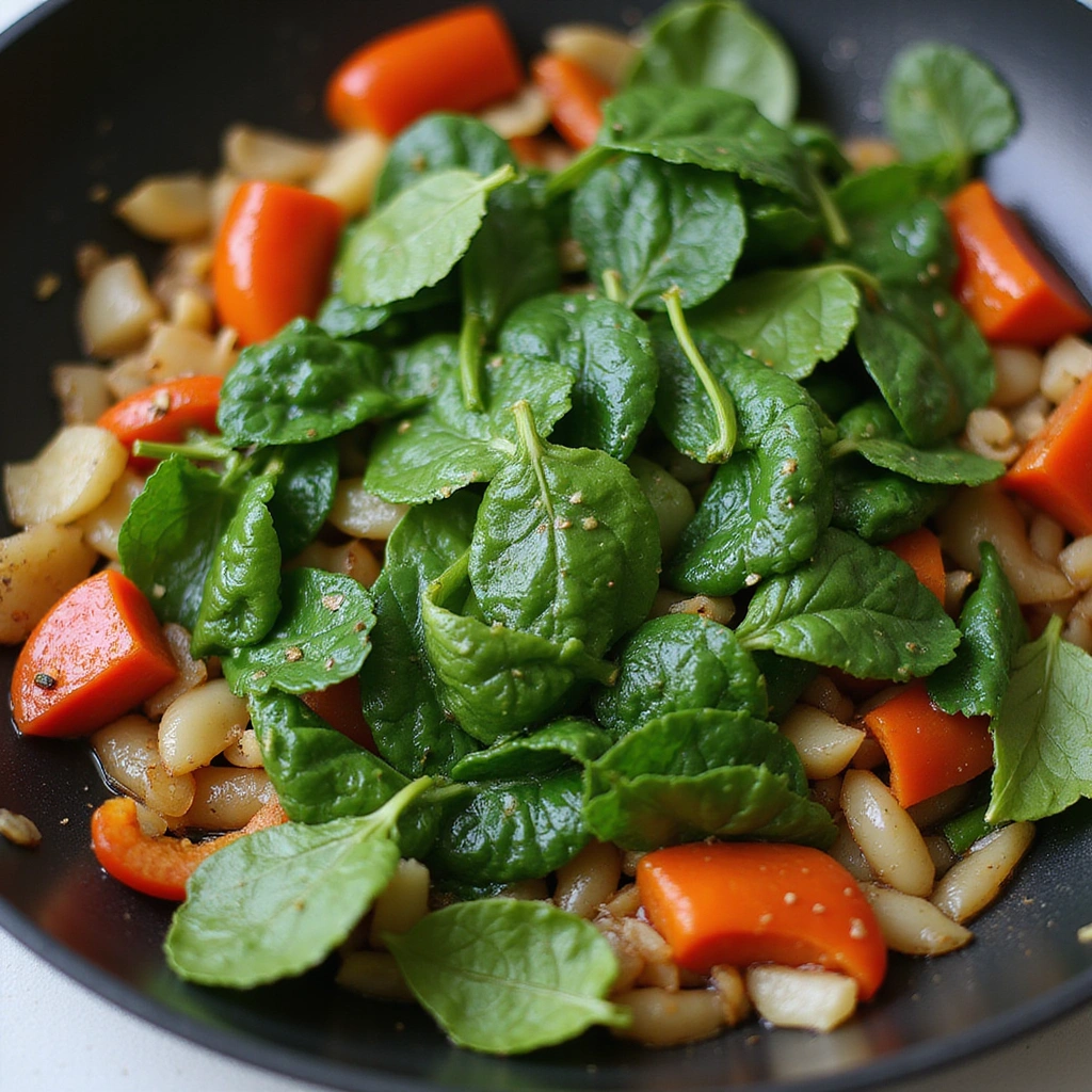 Low Carb Vegan Breakfast Recipes Plant-Based & Satisfying - Step 4: Add Spinach