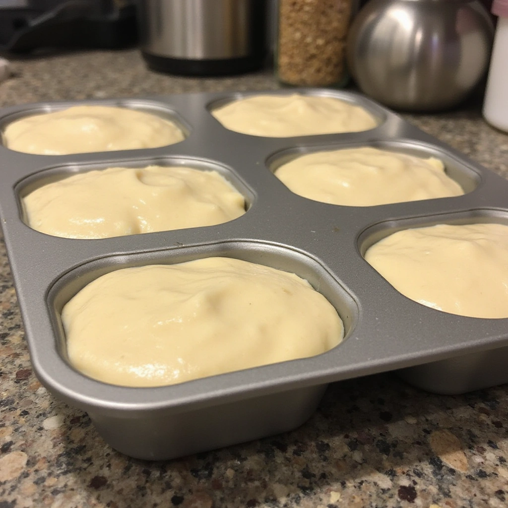 Mini Loaf Pan Recipes Breakfast Cute and Tasty Ideas - Step 6: Fill the Mini Loaf Pans