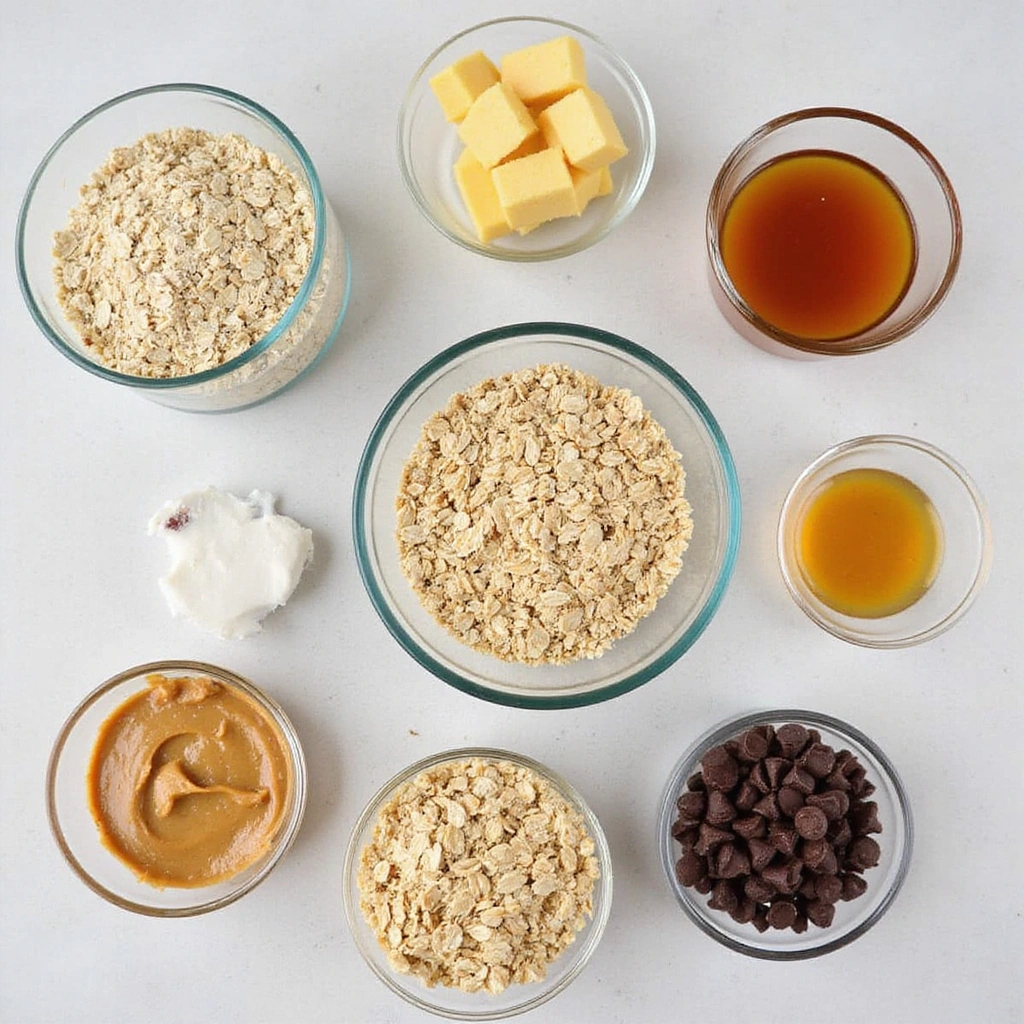 Peanut Butter Oatmeal Bars Healthy Breakfast Recipes Quick & Tasty - Step 1: Prepare Ingredients