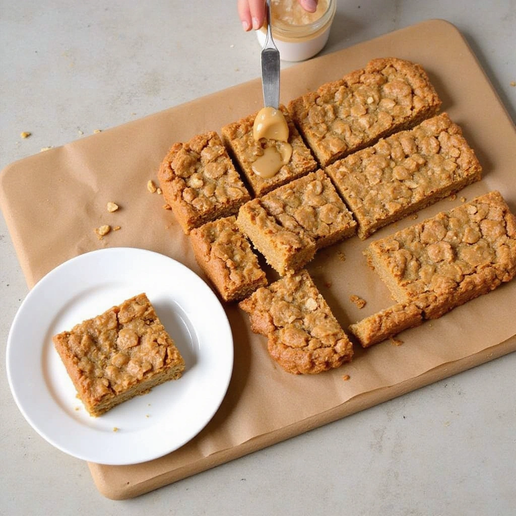 Peanut Butter Oatmeal Bars Healthy Breakfast Recipes Quick & Tasty - Step 8: Cool and Cut