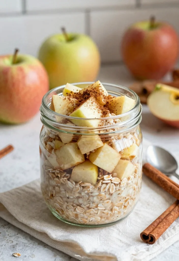10 Breakfast Dessert Recipes for Sweet Morning Treats - 4. Apple Cinnamon Overnight Oats 1