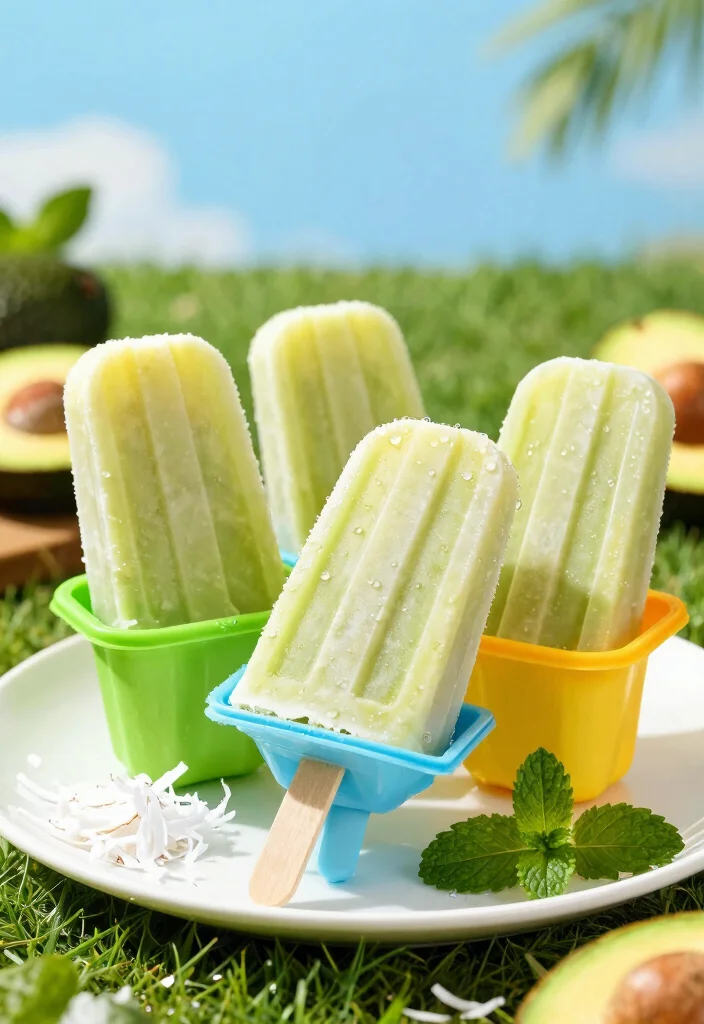 10 Keto Avocado Recipes for Healthy Fat Rich Meals - 2. Avocado Coconut Popsicles 1