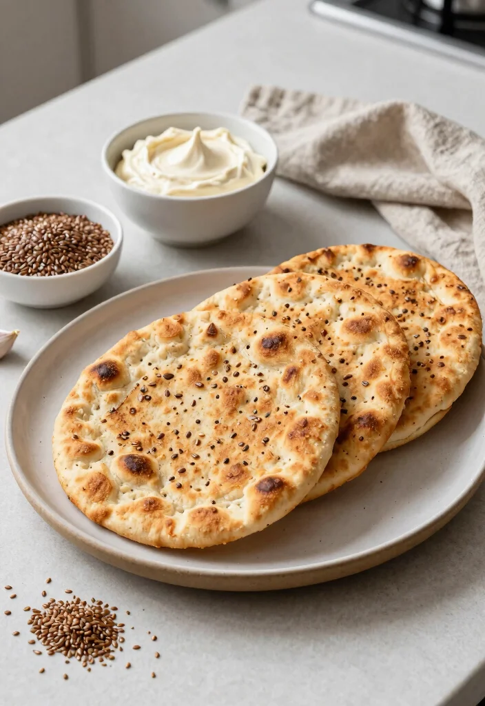 10 Keto Flatbread Recipes for Easy Low Carb Baking - 2. Flaxseed Keto Flatbread 1