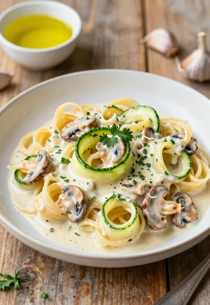 10 Keto Mushroom Recipes for Hearty Low Carb Dishes - 1. Creamy Garlic Mushroom Pasta 1