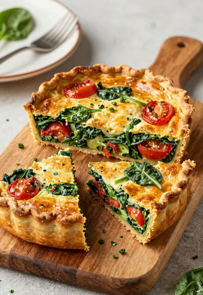 10 Keto Spinach Recipes for Simple Nutritious Sides - 8. Spinach and Tomato Quiche 1