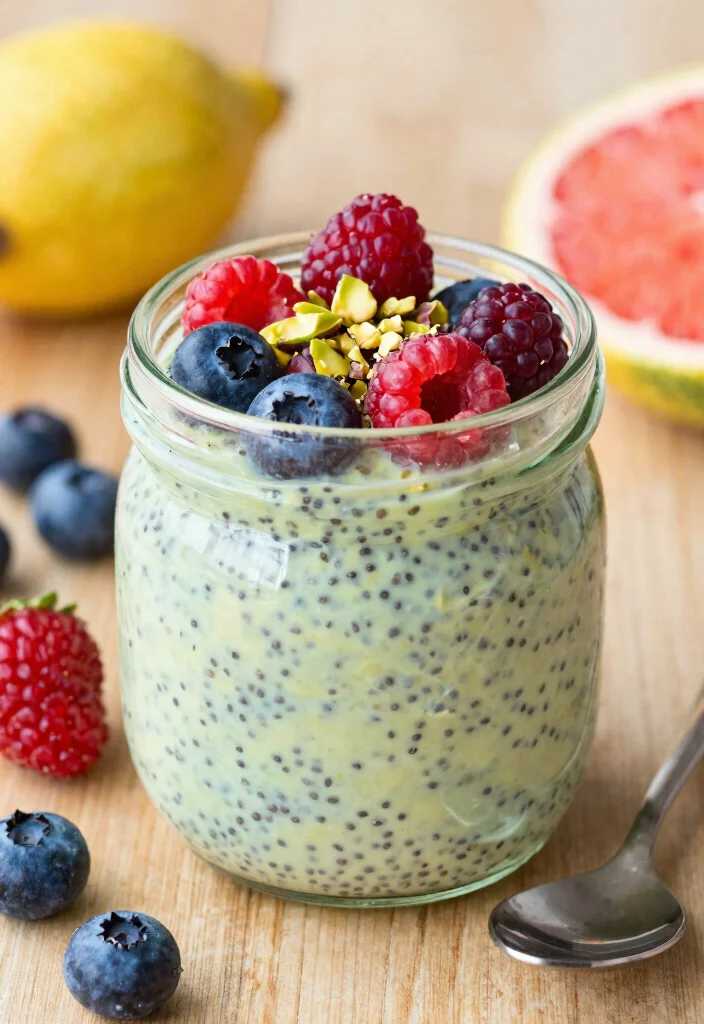 10 Pistachio Dessert Recipes with Rich Nutty Flavor - 10. Pistachio and Chia Seed Pudding 1