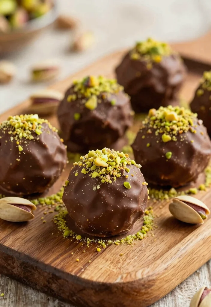 10 Pistachio Dessert Recipes with Rich Nutty Flavor - 2. Pistachio Chocolate Truffles 1