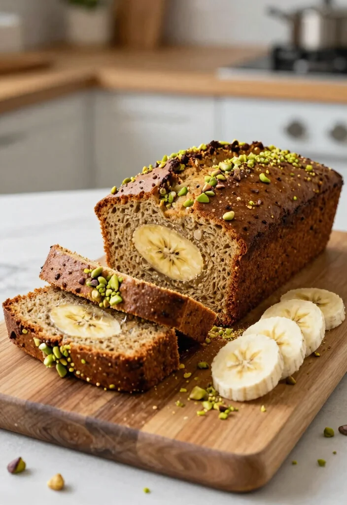 10 Pistachio Dessert Recipes with Rich Nutty Flavor - 9. Pistachio Banana Bread 1