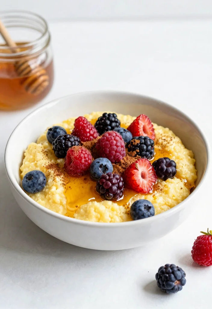 10 Polenta Dinner Recipes for Cozy Comfort Meals - 10. Sweet Polenta with Berries and Honey 1