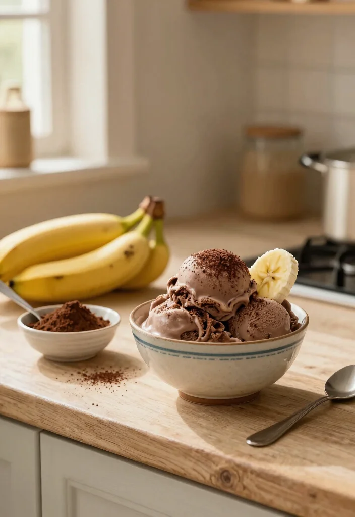10 Simple 3 Ingredient Dessert Recipes Anyone Can Make - 1. Chocolate Banana Ice Cream 1