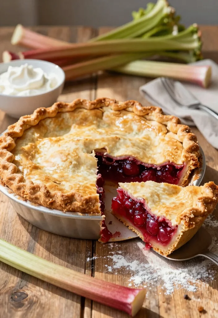 10 Vegan Rhubarb Recipes for Sweet and Tart Treats - 1. Classic Vegan Rhubarb Pie 1