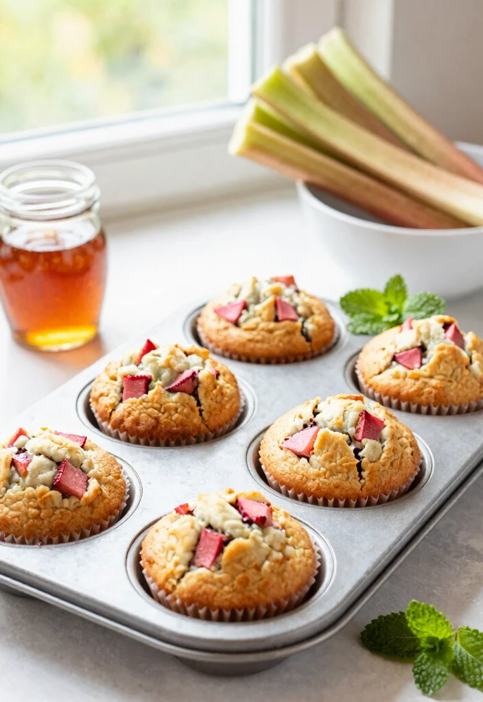 10 Vegan Rhubarb Recipes for Sweet and Tart Treats - 3. Vegan Rhubarb Muffins 1