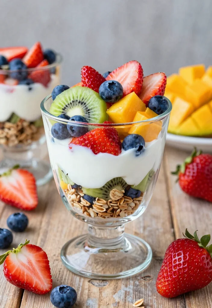 12 Aesthetic Healthy Recipes That Look as Good as They Taste - 1. Rainbow Fruit Parfait 1