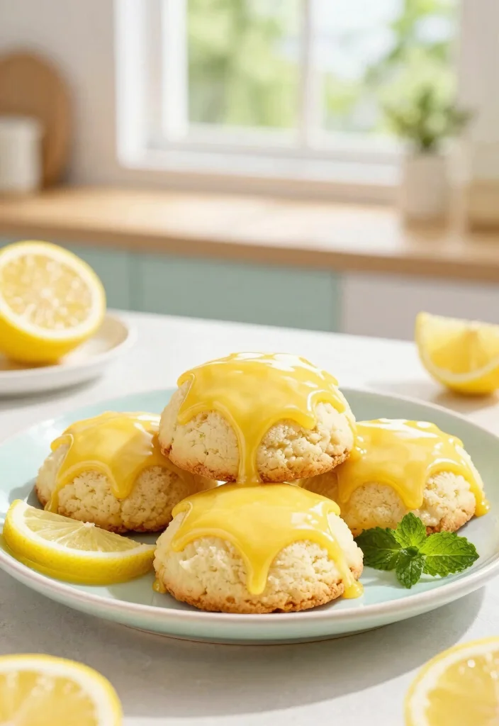 12 Biscuit Dessert Recipes for Quick Comfort Sweets - 4. Lemon Zest Biscuits with Glaze 1