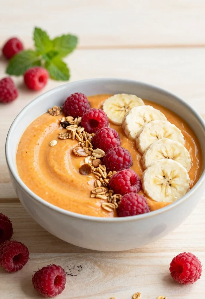 12 Carrot Dessert Recipes for Moist Naturally Sweet Treats - 9. Carrot Raspberry Smoothie Bowl 1