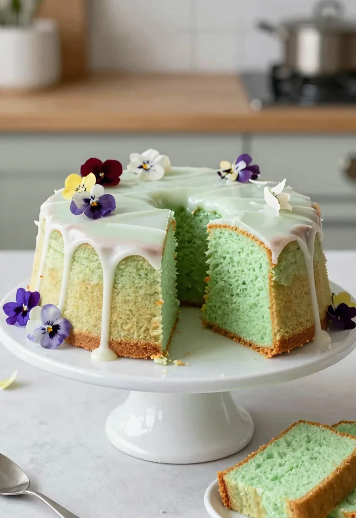 12 Chinese Dessert Recipes with Light Traditional Flavors - 8. Pandan Chiffon Cake 1