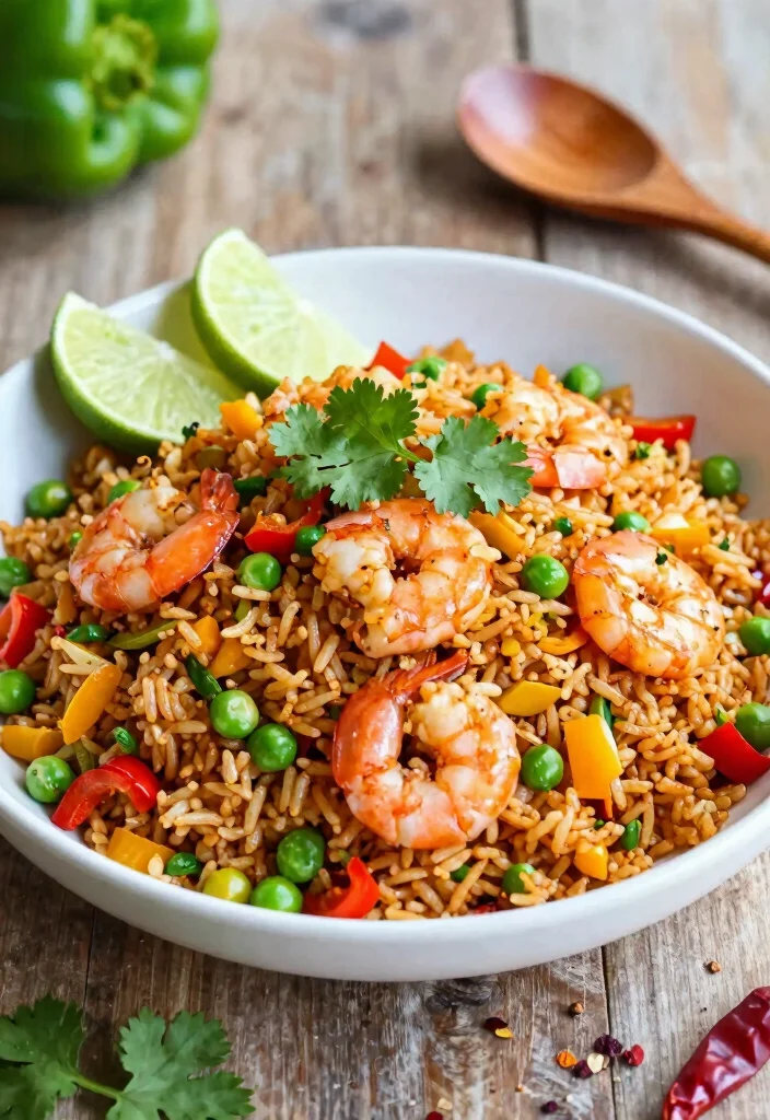 12 Dinner Recipes with Rice for Simple Everyday Meals - 1. Spicy Shrimp Fried Rice 1