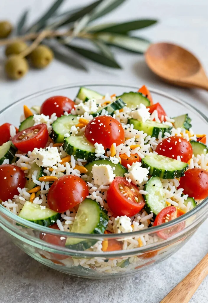12 Dinner Recipes with Rice for Simple Everyday Meals - 7. Mediterranean Rice Salad 1