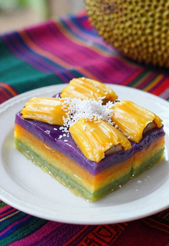 12 Filipino Dessert Recipes with Classic Sweet Flavors - 11. Sapin-Sapin: Layered Rice Cake 1