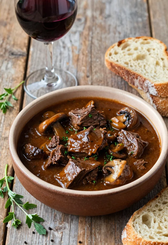 12 French Dinner Recipes with Classic Home Style Flavor - 3. Beef Bourguignon – A Hearty Stew 1