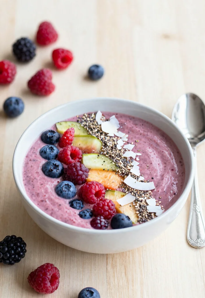12 Gluten Free Keto Recipes for Clean Low Carb Eating - 8. Berry Smoothie Bowl 1