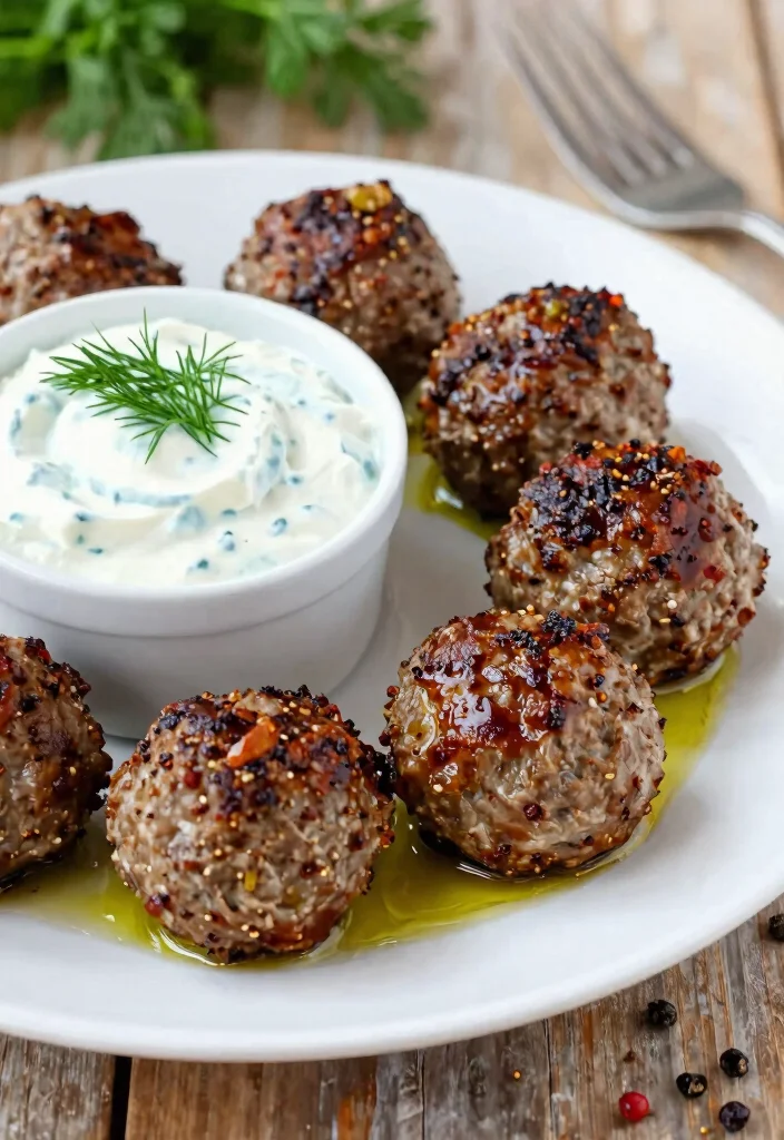 12 Ground Lamb Dinner Recipes with Rich Savory Flavor - 1. Spicy Lamb Meatballs with Tzatziki 1