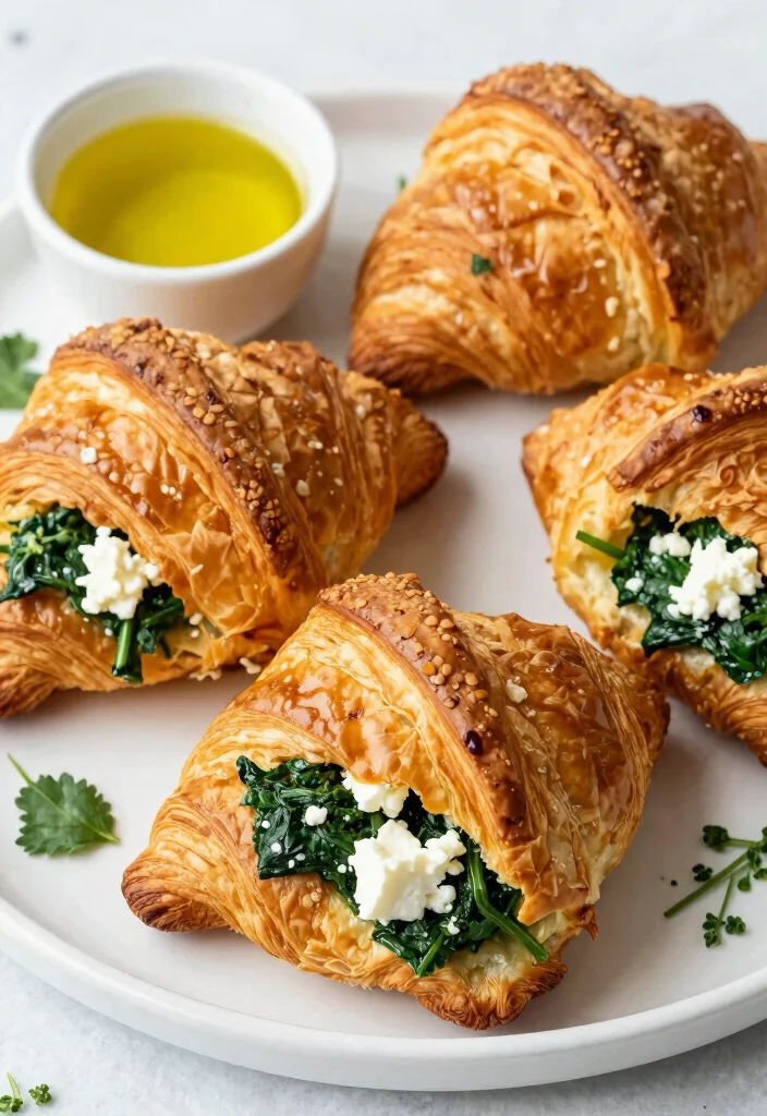 12 Healthy Brunch Recipes for Fresh Weekend Eating - 12. Spinach & Feta Stuffed Croissants 1