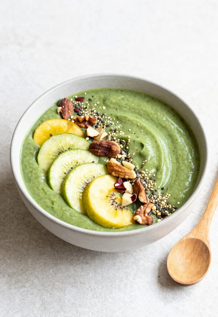 12 Healthy Brunch Recipes for Fresh Weekend Eating - 7. Green Smoothie Bowl 1