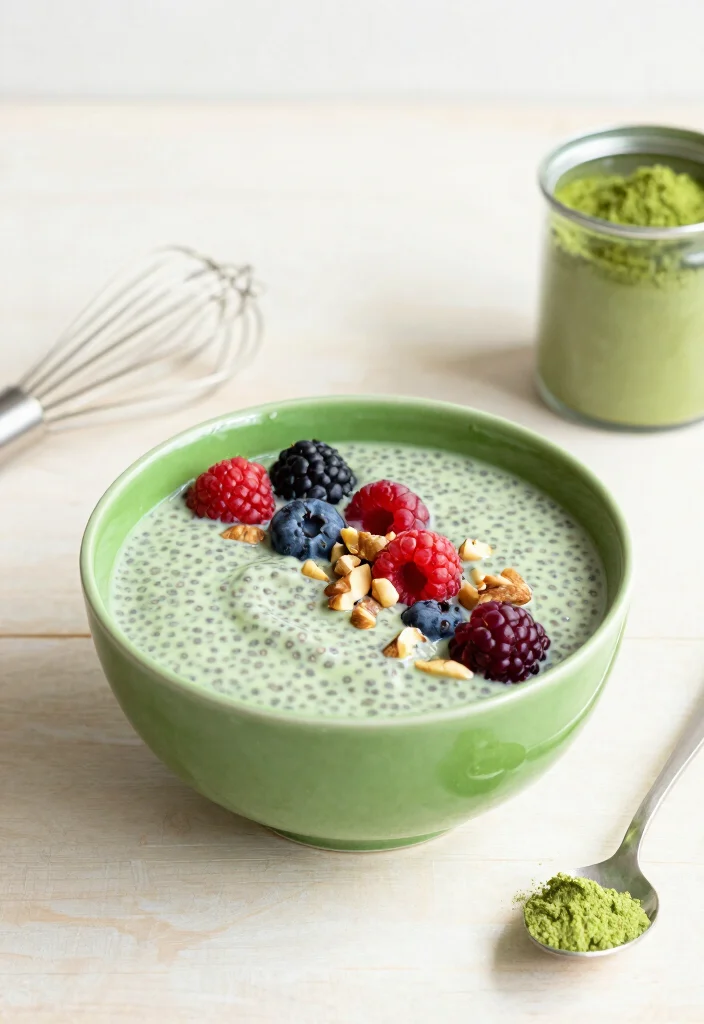 12 Healthy Chia Seed Recipes for Easy Nutrient Boosts - 7. Matcha Chia Seed Pudding 1