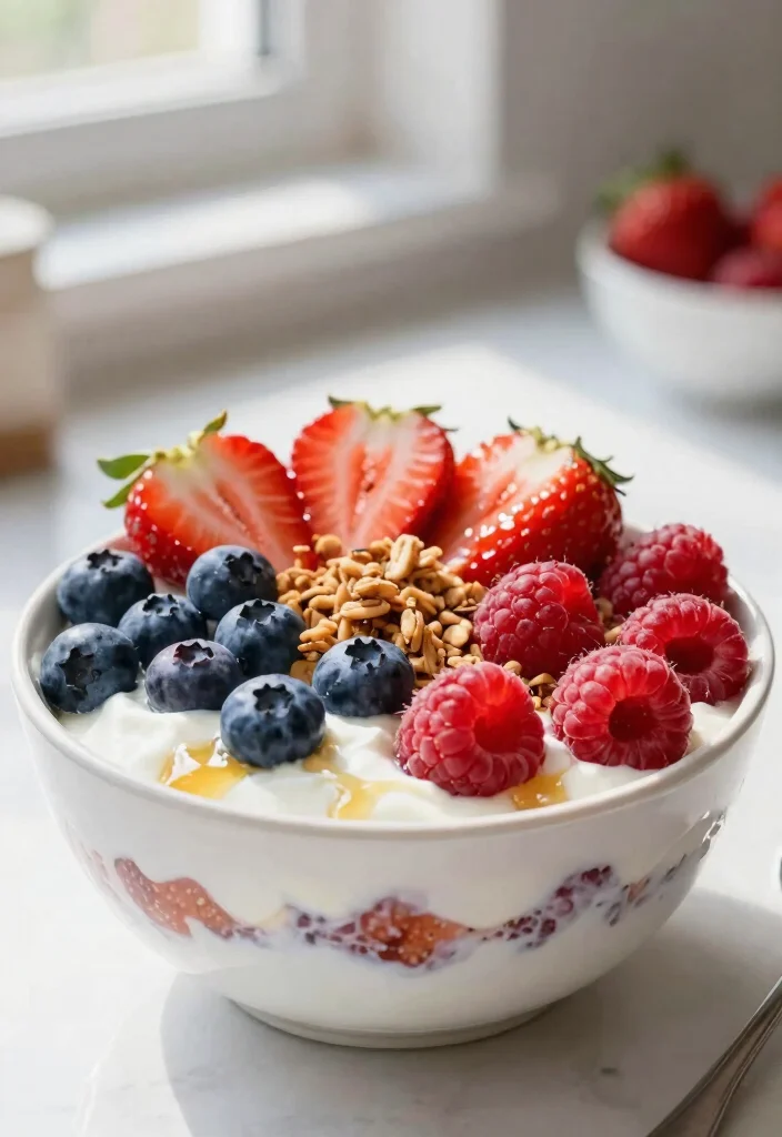 12 Healthy Greek Yogurt Recipes for Light Creamy Meals - 1. Berry Bliss Breakfast Bowl 1