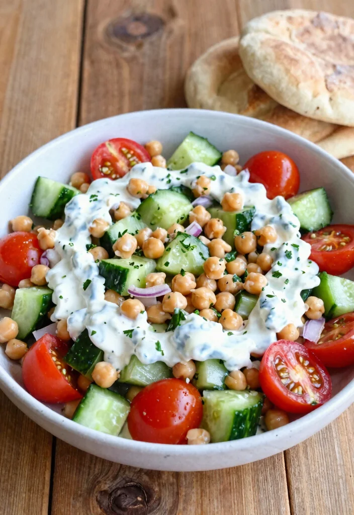 12 Healthy Greek Yogurt Recipes for Light Creamy Meals - 5. Mediterranean Chickpea Salad 1