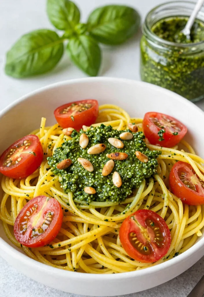 12 Healthy Spaghetti Squash Recipes for Light Comfort Meals - 2. Pesto Spaghetti Squash 1