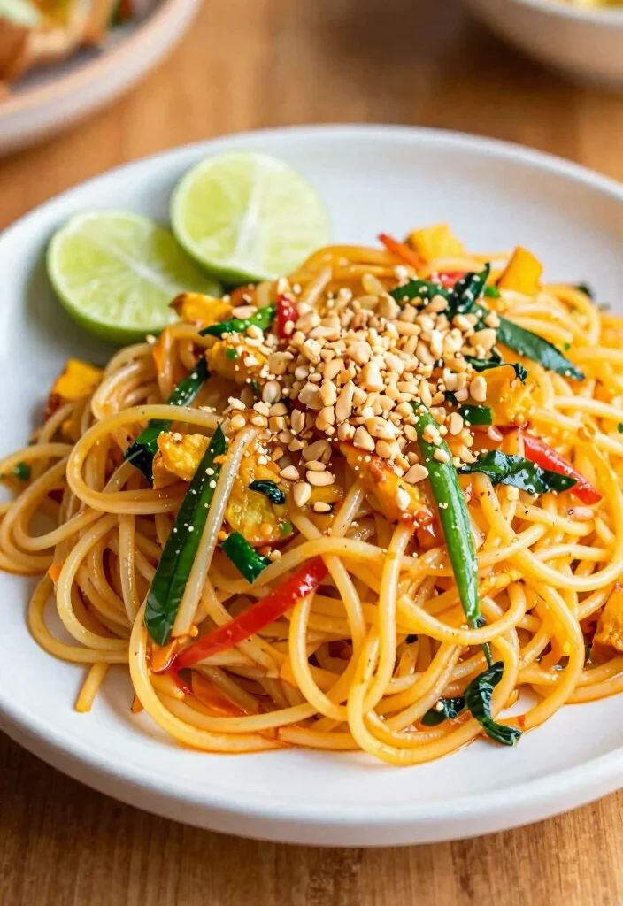 12 Healthy Spaghetti Squash Recipes for Light Comfort Meals - 5. Spaghetti Squash Pad Thai 1