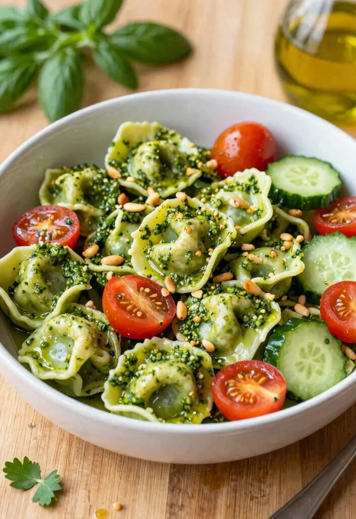 12 Healthy Tortellini Recipes for Comfort Without the Guilt - 3. Pesto Tortellini Salad 1